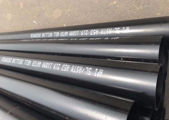 Black Painted API 5L PSL1 X42 ERW Water Transmission Pipeline